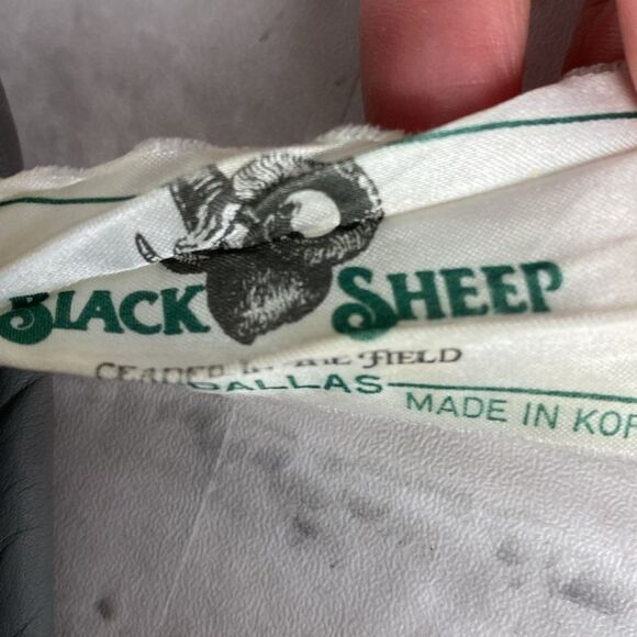 Vintage 80's Black Sheep Gray Leather Riding Gloves Size L  198 - Picture 6 of 9